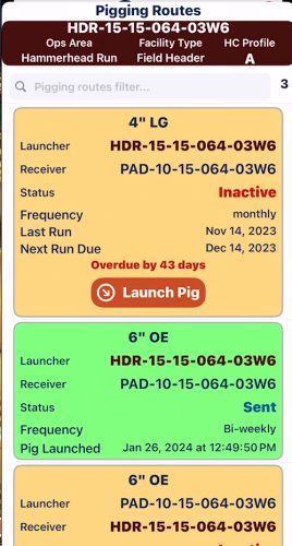4A - GEN 2 - Pigging Route Screen 02